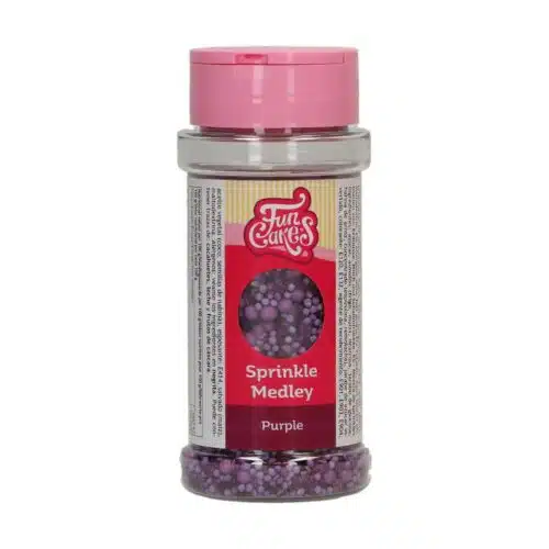 Funcakes sprinkle medley paars 70g