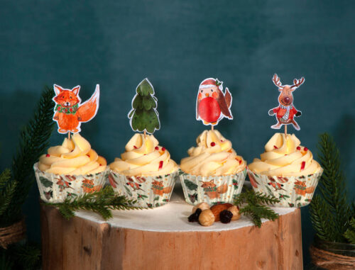 Anniversary house festive woodland cupcake kit bij cake, bake & love 13
