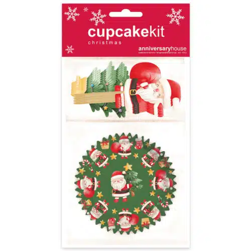 Anniversary house santa and friends cupcake kit