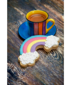 Anniversary house rainbow cookie cutter bij cake, bake & love 13