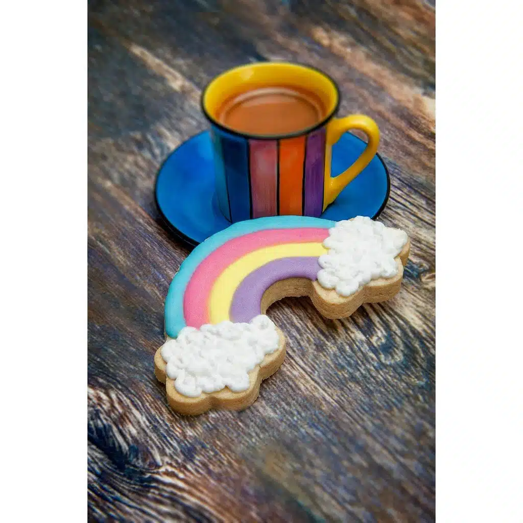 Anniversary house rainbow cookie cutter bij cake, bake & love 7 Anniversary house rainbow cookie cutter - afbeelding 3