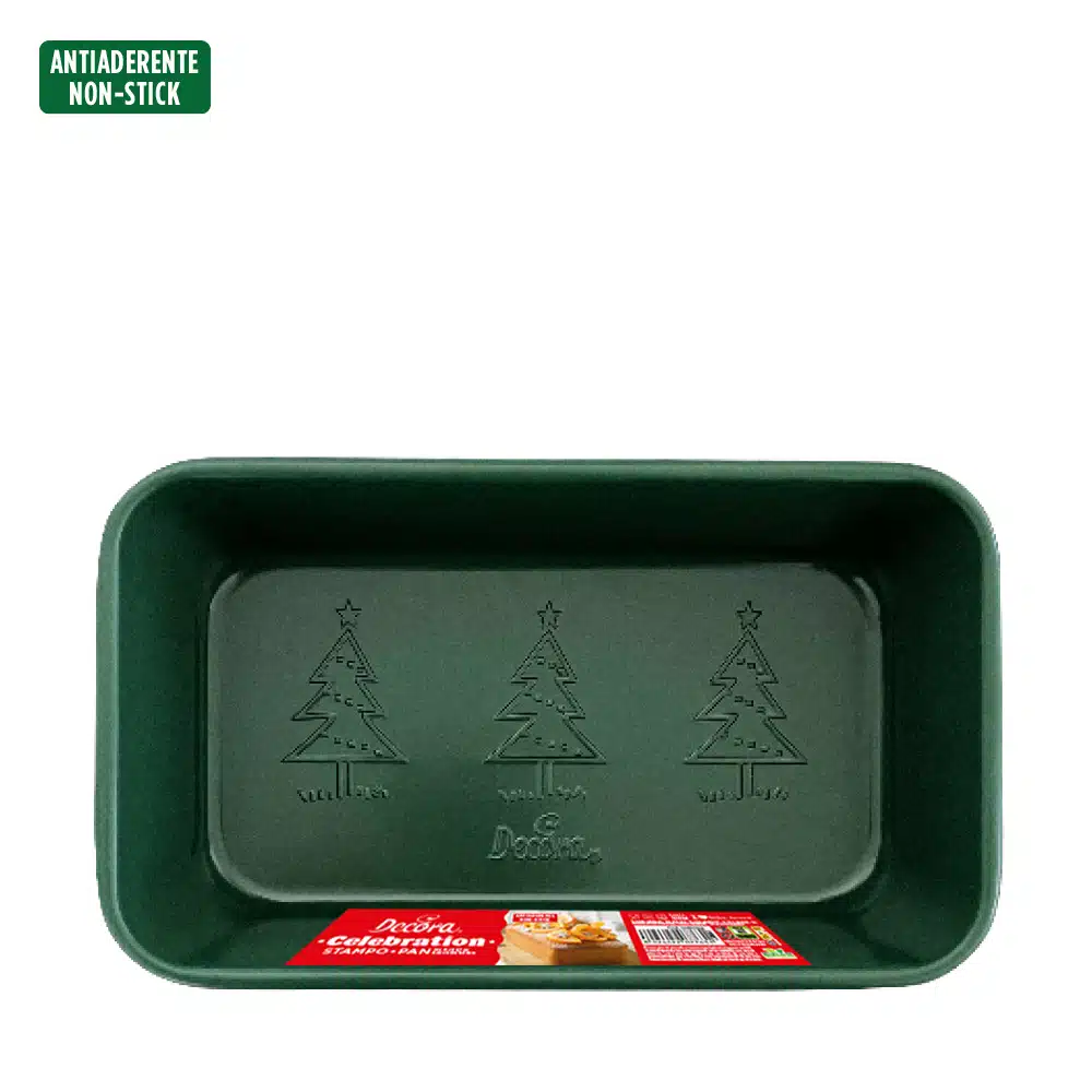 Decora non-stick plumcake pan celebration green bij cake, bake & love 5 Decora non-stick plumcake pan celebration green