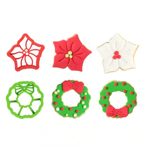 Koekjesuitsteker set kerstkrans & kerstster - afbeelding 3