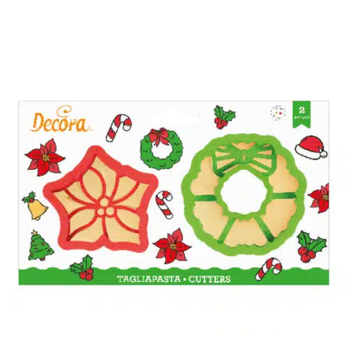 Koekjesuitsteker set kerstkrans & kerstster