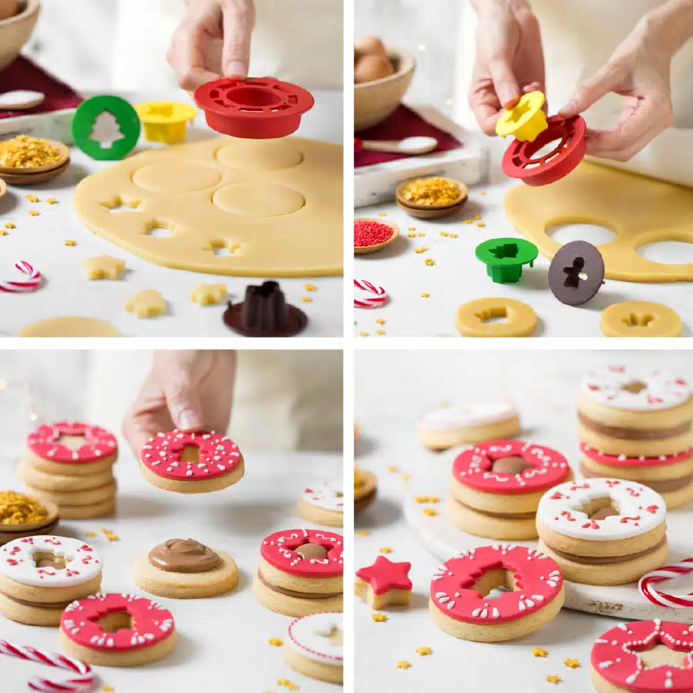 Decora christmas filled cookies cutter set of 4 bij cake, bake & love 6 Decora christmas filled cookies cutter set of 4 - afbeelding 2