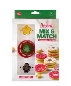 Decora Christmas Filled Cookies Cutter set of 4