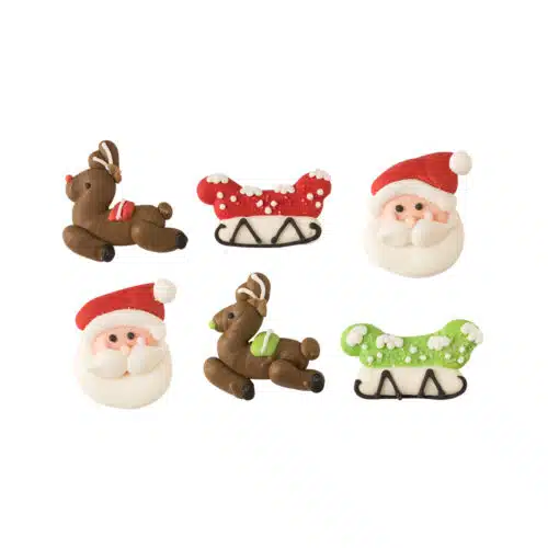 Suikerdecoraties santa claus pk/6 - afbeelding 3