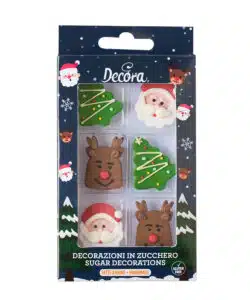 Suikerdecoraties Christmas pk/6