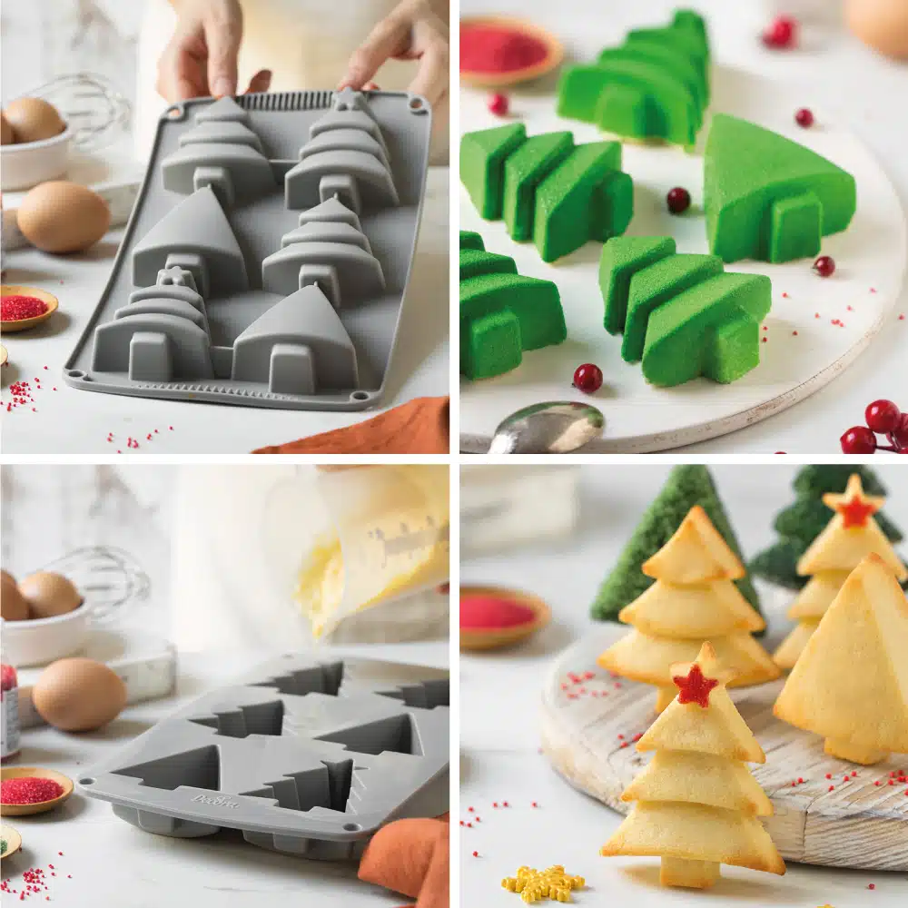 Decora siliconen mal christmas trees bij cake, bake & love 6 Decora siliconen mal christmas trees - afbeelding 2