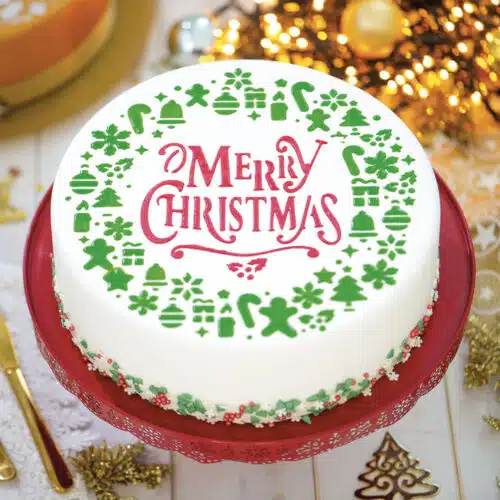 Decora stencil garland merry christmas ø 25 cm - afbeelding 2
