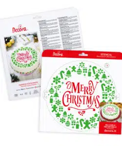 Decora stencil garland merry christmas ø 25 cm bij cake, bake & love 10
