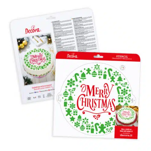 Decora stencil garland merry christmas ø 25 cm - afbeelding 3