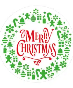 Decora Stencil Garland Merry Christmas Ø 25 Cm