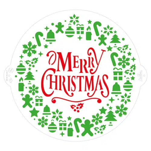 Decora stencil garland merry christmas ø 25 cm