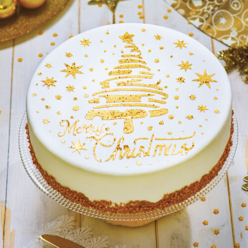 Decora stencil merry christmas tree & stars ø 25 cm bij cake, bake & love 7