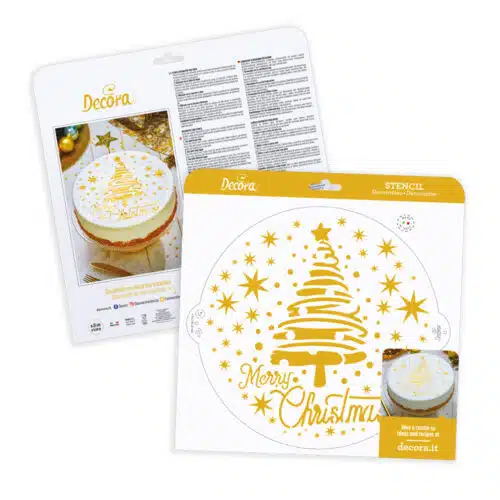 Decora stencil merry christmas tree & stars ø 25 cm - afbeelding 3