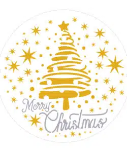 Decora Stencil Merry Christmas Tree & Stars Ø 25 Cm