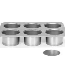 Patisse Silver-Top Mini Cheesecakevorm Losse bodem 6 vaks Ø8