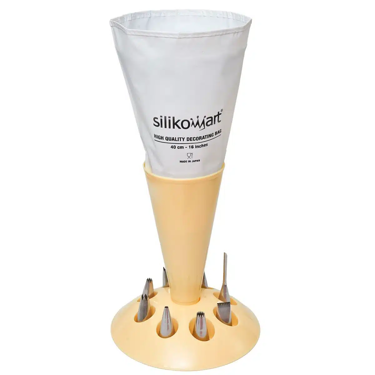 Silikomart holder for piping bag and tips bij cake, bake & love 5 Silikomart holder for piping bag and tips