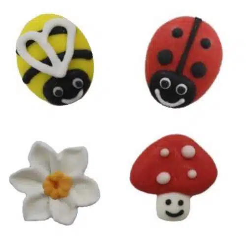 Culpitt suikerdecoratie lieveheersbeestjes & bijtjes pk/12 - afbeelding 2