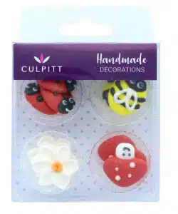Culpitt suikerdecoratie Lieveheersbeestjes & Bijtjes pk/12