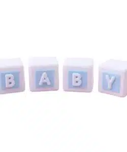 Caketopper Babyblokjes Blauw