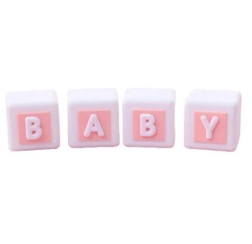 Caketopper babyblokjes roze bij cake, bake & love 5