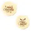 Chocolade lakzegel merry christmas wit 12 stuks bij cake, bake & love 3