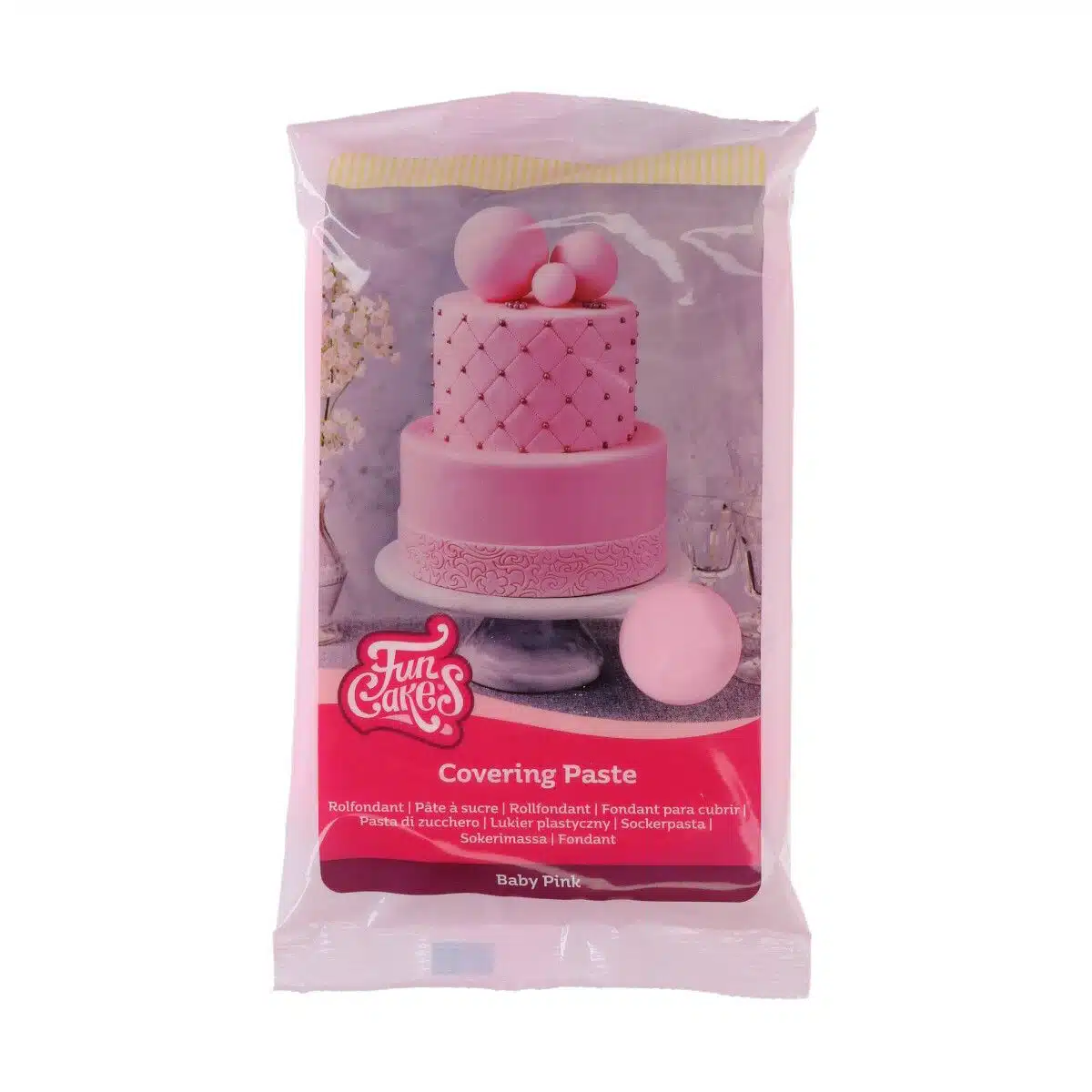 Funcakes covering paste 500g baby roze bij cake, bake & love 5 Funcakes covering paste 500g baby roze