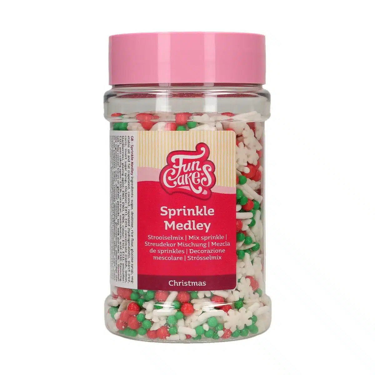 Funcakes sprinkle medley christmas 180 g bij cake, bake & love 5 Funcakes sprinkle medley christmas 180 g
