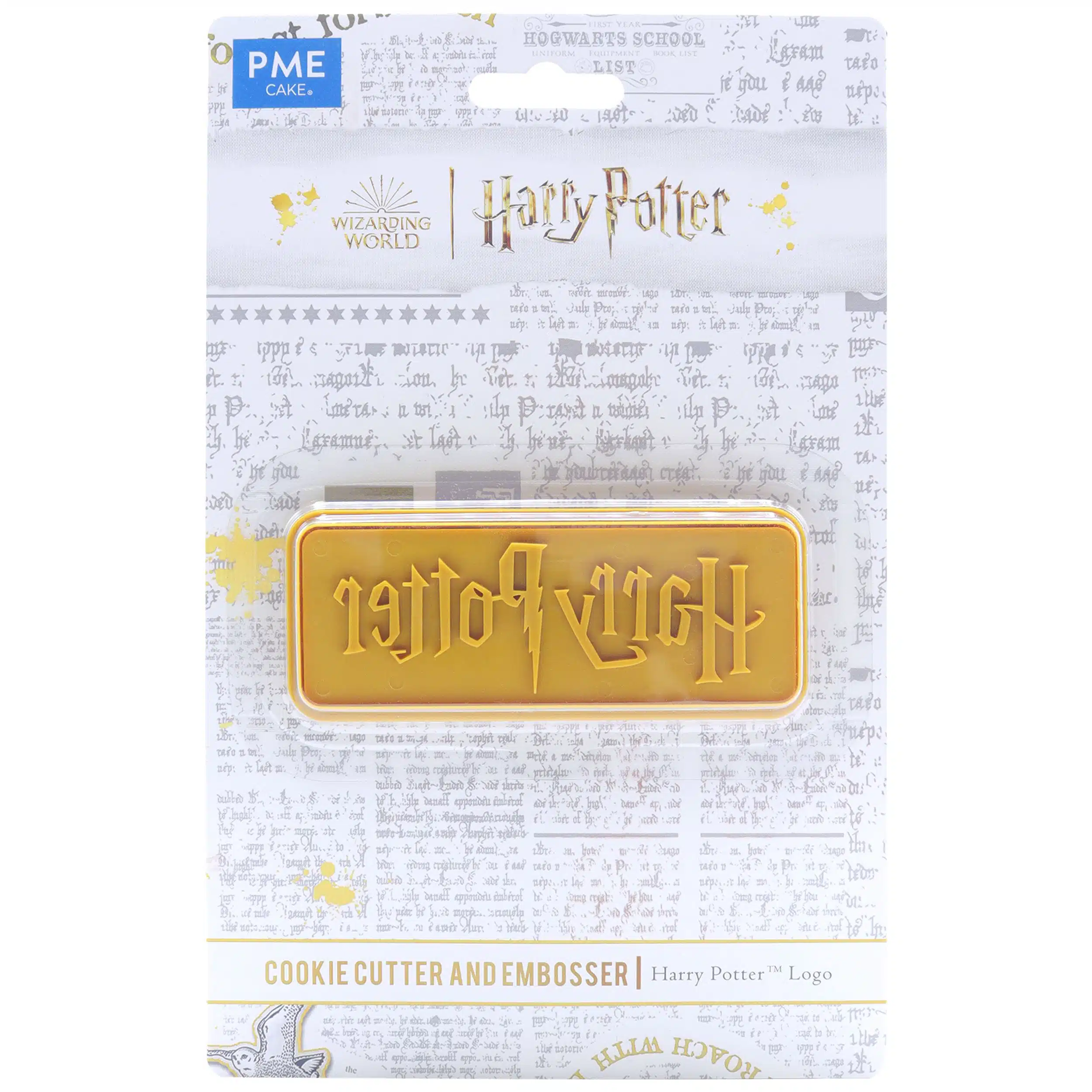 Pme cookie cutter & embosser - harry potter logo bij cake, bake & love 5 Pme cookie cutter & embosser - harry potter logo