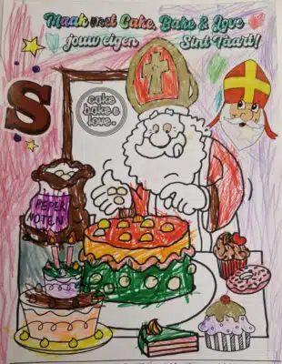 Felicia 5 jaar Tekeningsint bij cake, bake & love 14