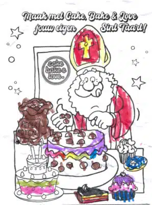 Olivier 6 jaar Tekeningsint bij cake, bake & love 22