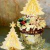 Crystal candy edible decorations - 2d christmas tree gold backing bij cake, bake & love 3
