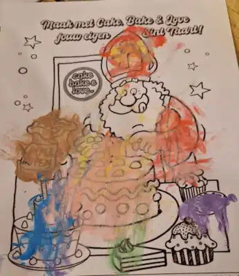 Rhea 1 jaar Tekeningsint bij cake, bake & love 11