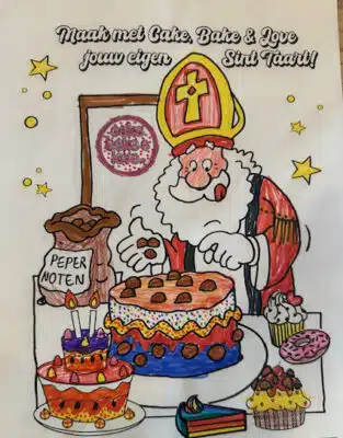 Sarah 9 jaar Tekeningsint bij cake, bake & love 32