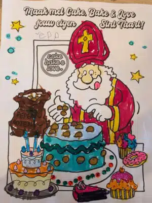 Sepp 5 jaar Tekeningsint bij cake, bake & love 12