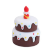 Caketopper plastic taartje bruin bij cake, bake & love 1