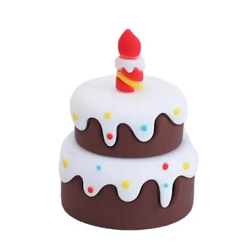 Caketopper plastic taartje bruin bij cake, bake & love 5 Caketopper plastic taartje bruin
