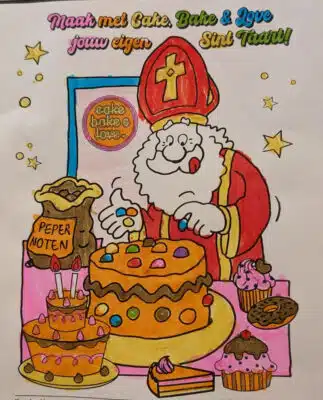 Xanthe 6 jaar Tekeningsint bij cake, bake & love 17