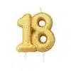 Kaarsje cijfer ’18’ glitter goud (7cm) bij cake, bake & love 3
