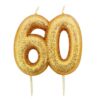 Kaarsje cijfer ’60’ glitter goud (7cm) bij cake, bake & love 3