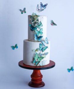 Crystal candy edible butterflies - emerald haze bij cake, bake & love 13