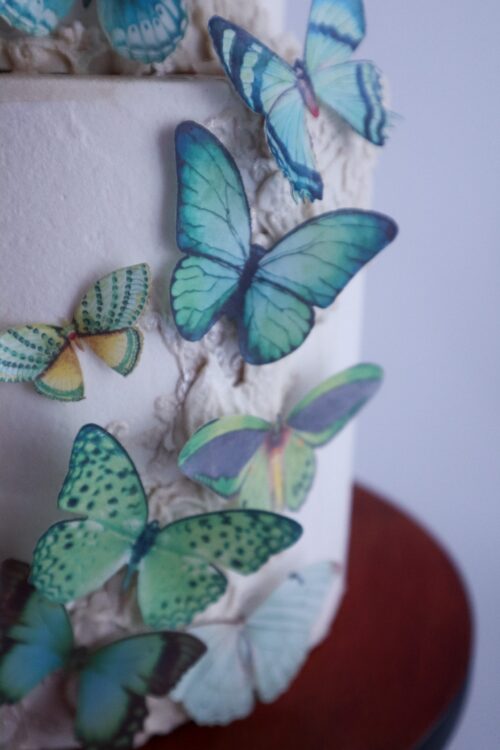 Crystal candy edible butterflies - emerald haze bij cake, bake & love 9