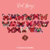 Crystal candy edible butterflies - red haze bij cake, bake & love 3