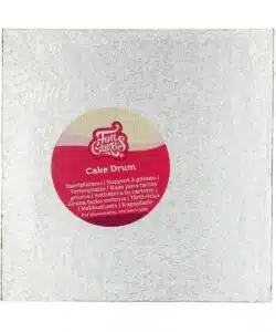 FunCakes Cake Drum Vierkant 22,5 cm- Zilver