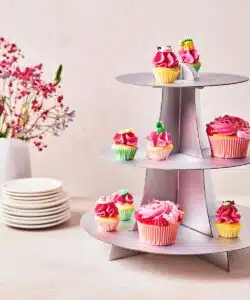 FunCakes 3 Tier Cupcake Stand Display - White