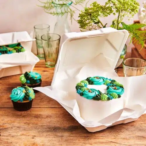 Funcakes bento cake box white 15x15 cm pk/10