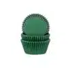 House of marie mini baking cups donker groen pk/60 bij cake, bake & love 1