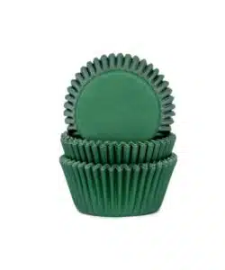 House of Marie Mini Baking Cups Donker Groen pk/60